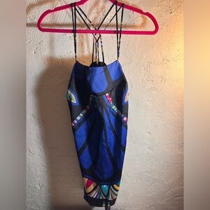 Nicole Miller Colorful Strappy Camisole Tank M